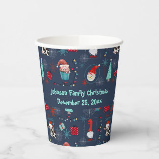 Vasos De Papel Christmas Fun Custom Name and Date
