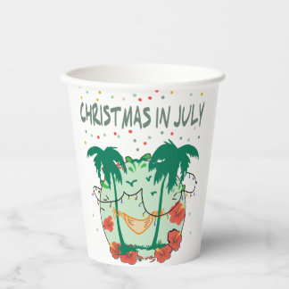 Vasos De Papel Christmas in July Tropical Colorful Christmas Tree