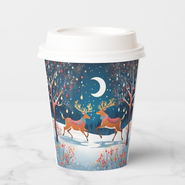 Vasos De Papel Christmas Night (Anverso)