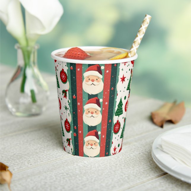 Vasos De Papel Christmas Paper Cup – Santa Claus  (in situ)