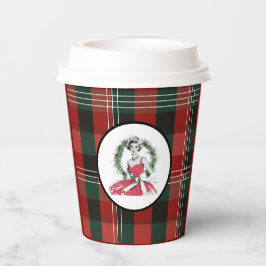 Vasos De Papel Christmas Plaid Paper Cup