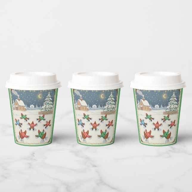 Vasos De Papel Christmas Poultry in Motion, Paper Cups (Multi)