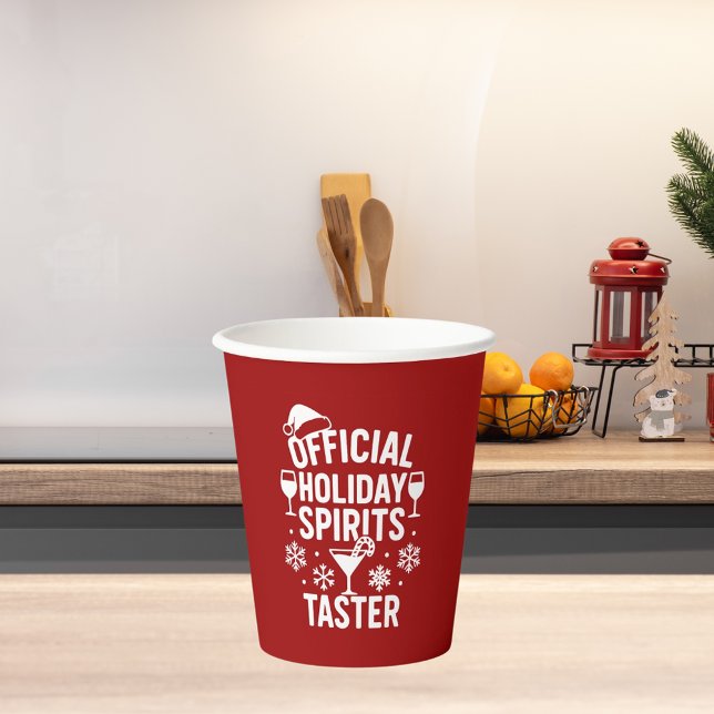 Vasos De Papel Christmas quote funny party spirits taster red (Subido por el creador)