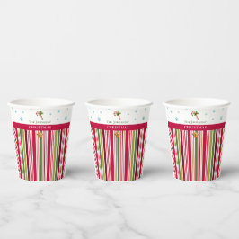 Vasos De Papel Christmas Striped– Holiday Cooking & Baking Gift