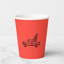 Vasos De Papel Christmas tree truck