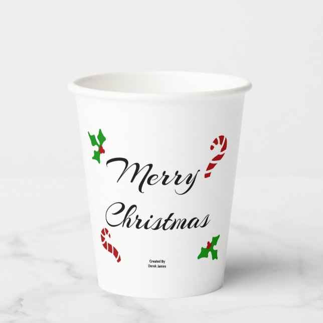 Vasos De Papel Christmas Wishes Paper Cups (Anverso)