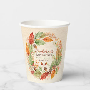 Vasos De Papel Chupito de bellota Baby Shower de Otoño