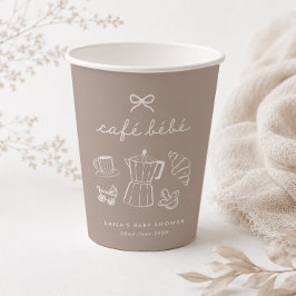 Vasos De Papel Chupito de café en casa Baby Shower