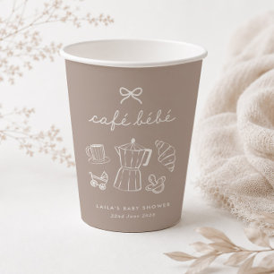 Vasos De Papel Chupito de café en casa Baby Shower