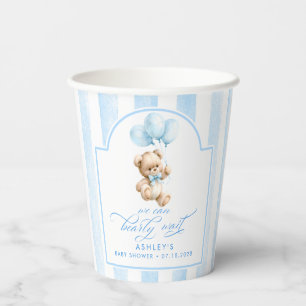 Vasos De Papel Chupito de papel para baby shower de osito de pelu