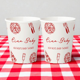Vasos De Papel Ciao Baby Italian Pizza Baby Shower