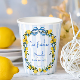 Vasos De Papel Ciao bambino lemons personalizado de ducha infanti