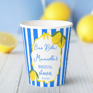 Vasos De Papel Ciao Bella limones regalo de boda italiano persona