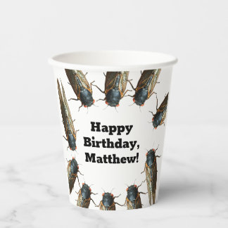 Vasos De Papel Cicada Insecto, Foto Personalizada de Insectos