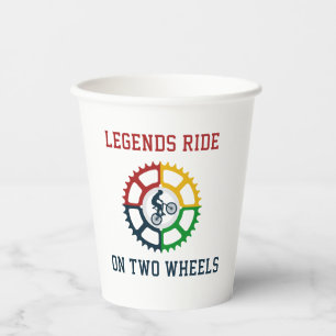 Vasos De Papel Ciclismo de cosecha rústica