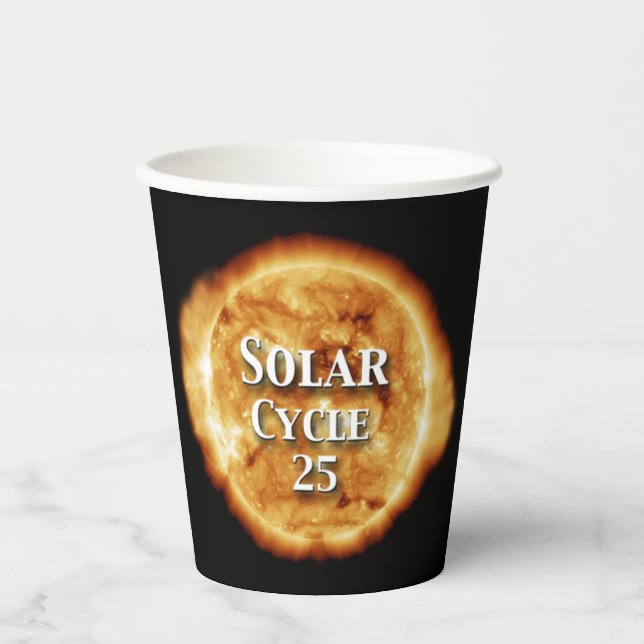 Vasos De Papel Ciclo solar 25 Sol activo (Anverso)