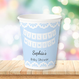 Vasos De Papel Cielito Lindo Blue Baby Shower