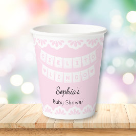 Vasos De Papel Cielito Lindo Pink Baby Shower
