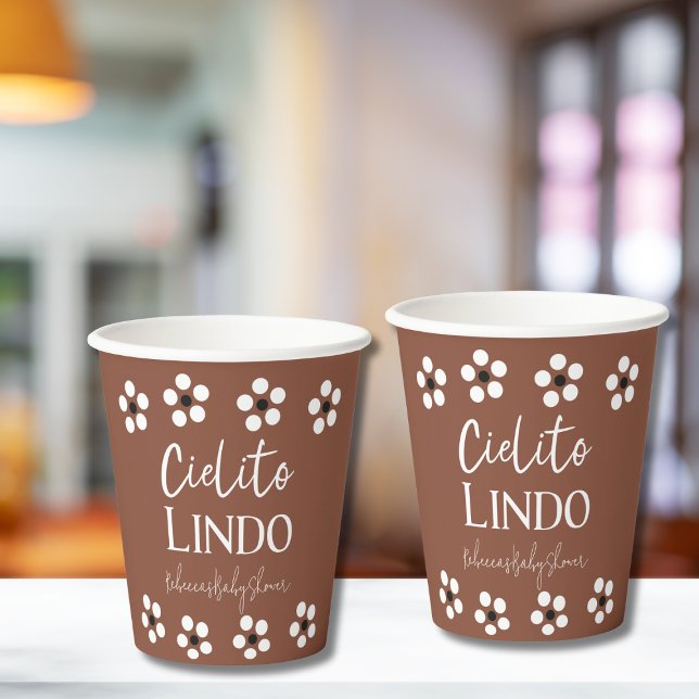 Vasos De Papel Cielito Lindo Talavera Fiesta mexicana Baby Shower (Subido por el creador)