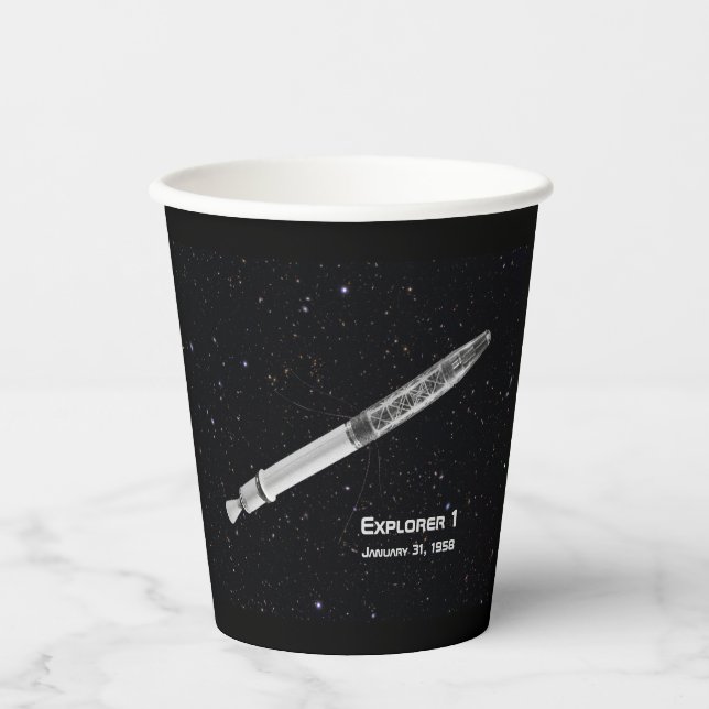 Vasos De Papel Cielo estelar satelital Explorer 1 (Anverso)
