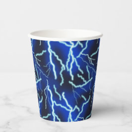 Vasos De Papel Cielo nocturno de tormenta eléctrica relámpago