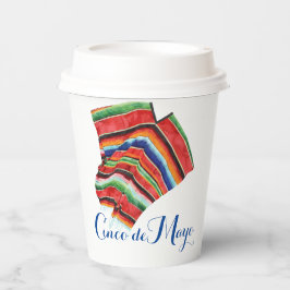 Vasos De Papel Cinco de May Sarape 8oz