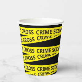 Vasos De Papel Cinta policial en la escena del crimen