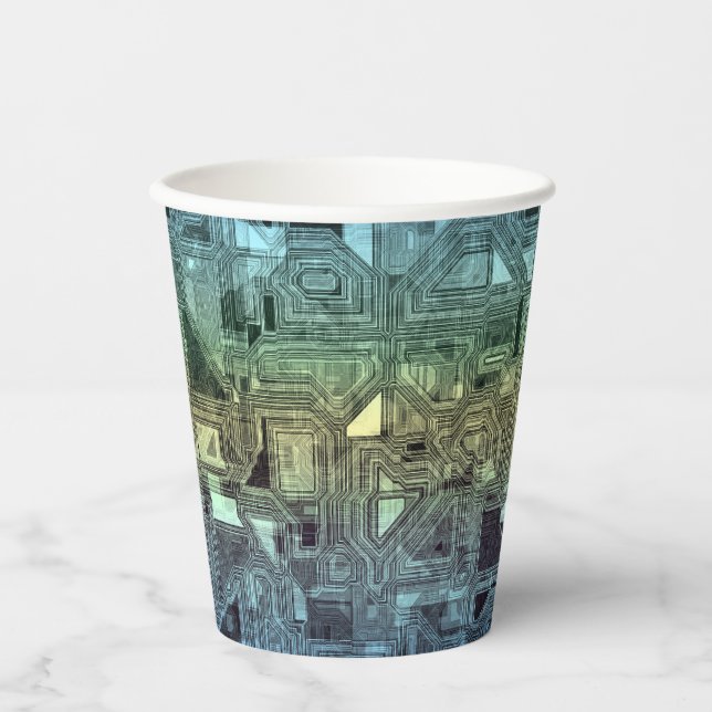 Vasos De Papel circuitos de caramelo - lima de limón: (Anverso)