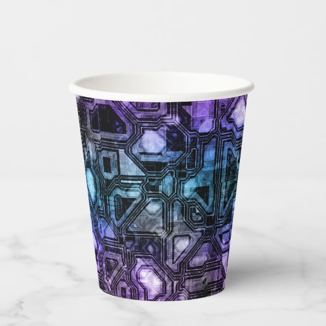 Vasos De Papel circuitos de piedras preciosas - sombra astro : (Anverso)