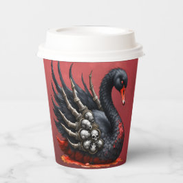 Vasos De Papel Cisne Oscuro de Huesos – Elegancia Gótica