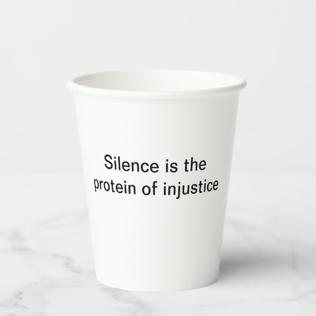 Vasos De Papel cita de activismo lindo (Anverso)