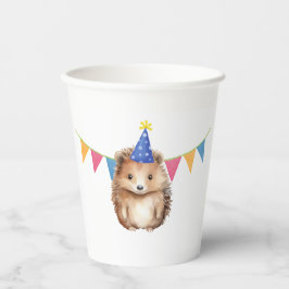 Vasos De Papel Cita de cumpleaños del niño de Cute Hedgehog