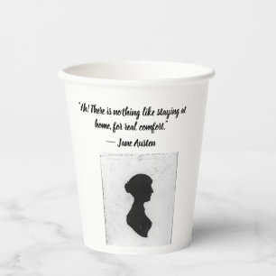 Vasos De Papel Cita de Jane Austen en casa