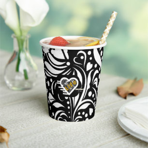 Vasos De Papel Cita de la vida: Cubos de papel negro del poeta Ad