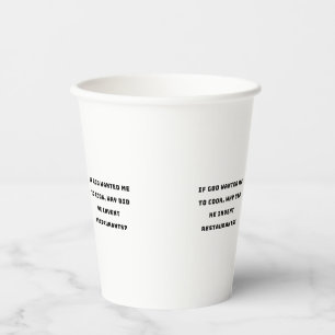 Vasos De Papel Cita divertida de ama de casa, odio la cocina grac