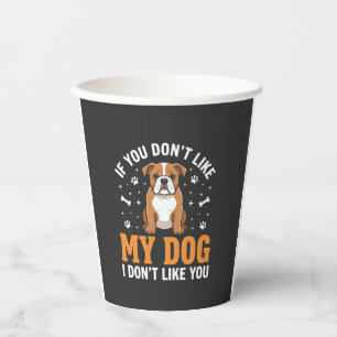 Vasos De Papel Cita Divertida de Mi Perro Bulldog