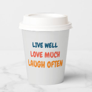 Vasos De Papel cita divertida y positiva que inspira el amor a la