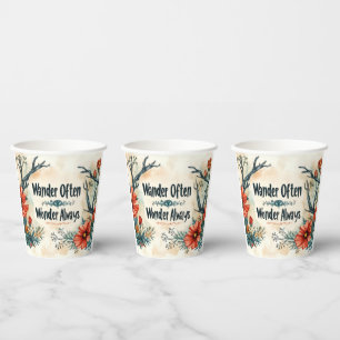 Vasos De Papel Cita inspiradora : Wander A Menudo, Wonder Siempre