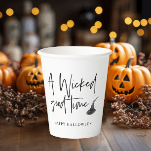 Vasos De Papel Cita Moderna De Buen Momento Feliz Halloween