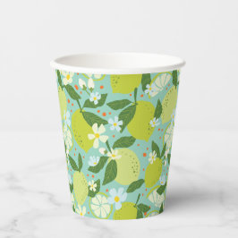Vasos De Papel Citrus Garden Mint Green