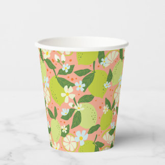 Vasos De Papel Citrus Garden Peach