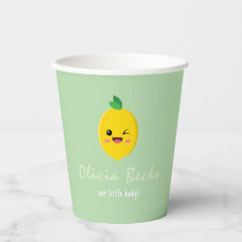 Vasos De Papel Citrus Lemon Baby Shower