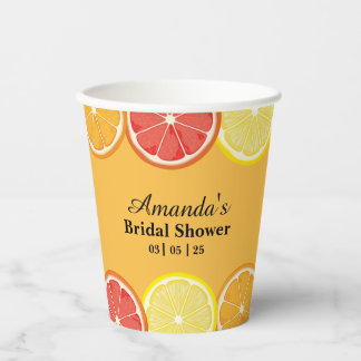 Vasos De Papel Citrus Lemon Naranja Grayfruit Slice Bridal Shower