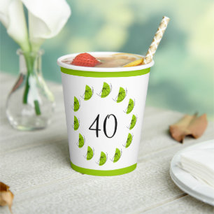 Vasos De Papel Citrus Lime Circle Edad 40