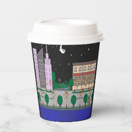 Vasos De Papel Ciudad nocturna