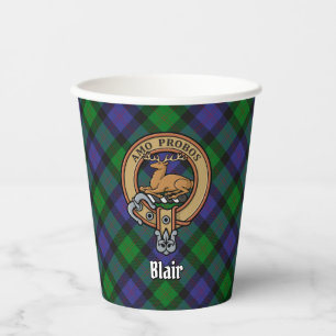 Vasos De Papel Clan Blair Escudo sobre las tazas de papel de Tart