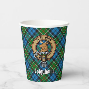 Vasos De Papel Clan Colquhoun Escudo sobre Tartán