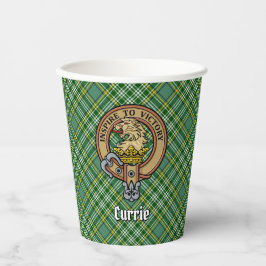 Vasos De Papel Clan Currie Lion Escudo sobre Tartán
