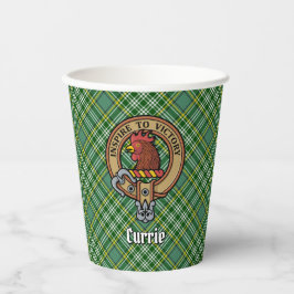 Vasos De Papel Clan Currie Rooster Escudo sobre Tartán