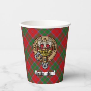 Vasos De Papel Clan Drummond Escudo sobre Tartán
